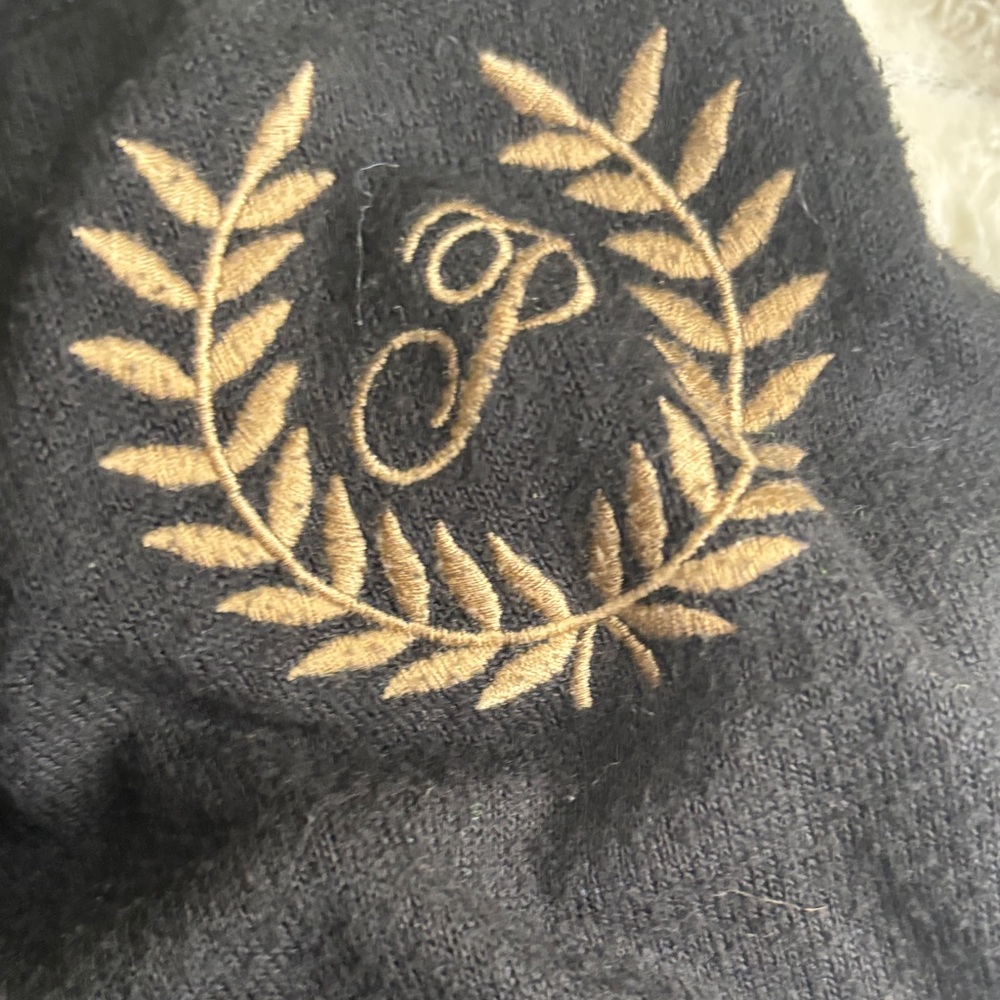 Victoria's Secret Black Jogger Pants with Gold Crest - Picture 3 of 4